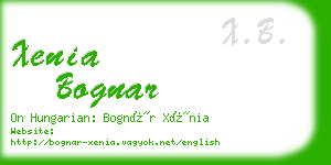 xenia bognar business card